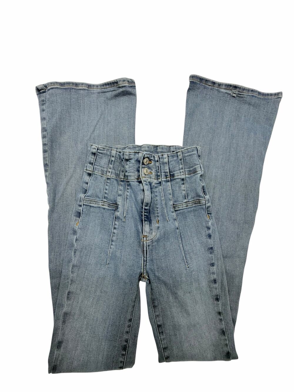 Free People We The Free Jeans Women’s 24 High Rise Flare Light Wash Corset Waist